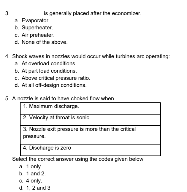 Solved 1. The equivalent evaporation of a boiler is a