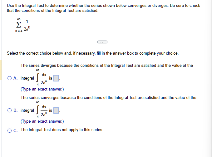 Solved Use the Integral Test to determine whether the series | Chegg.com
