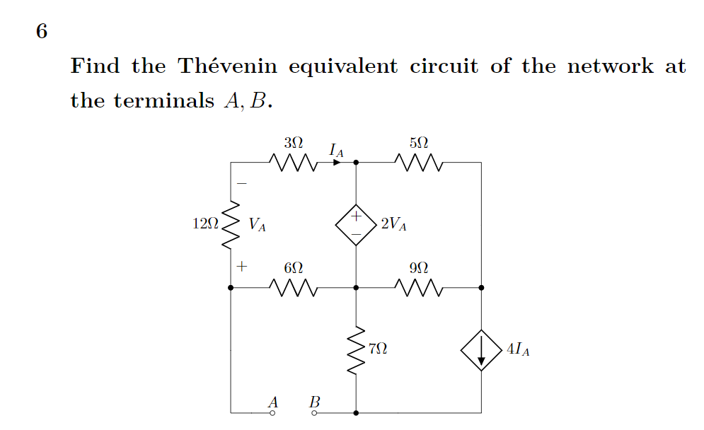 Solved Find the Thévenin equivalent circuit of the network | Chegg.com