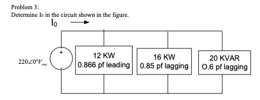 Solved Problem 3: Determine Io in the circuit shown in the | Chegg.com