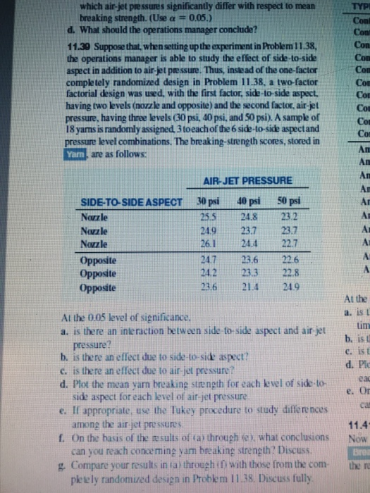 which airjet pressures significantly differ with