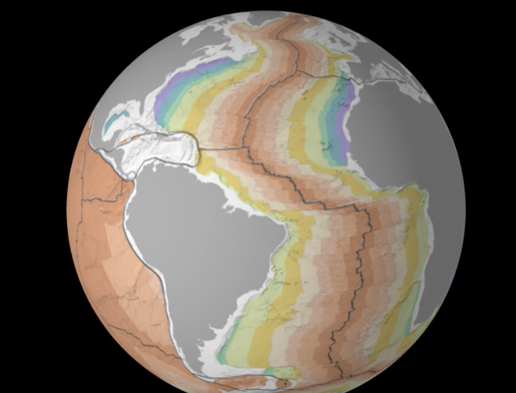 Solved This movie represents the age of the seafloor, with | Chegg.com