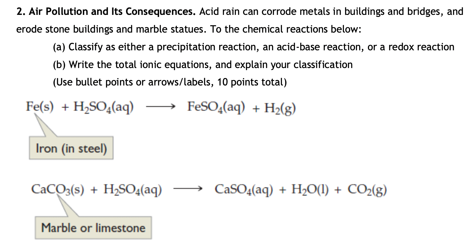 [Solved] 2. Air Pollution and Its Consequences. Acid rain
