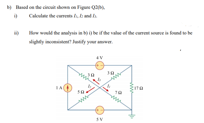 Solved b) Based on the circuit shown on Figure Q2(b), i) | Chegg.com