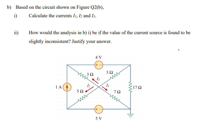 Solved B) Based On The Circuit Shown On Figure Q2(b), I) | Chegg.com