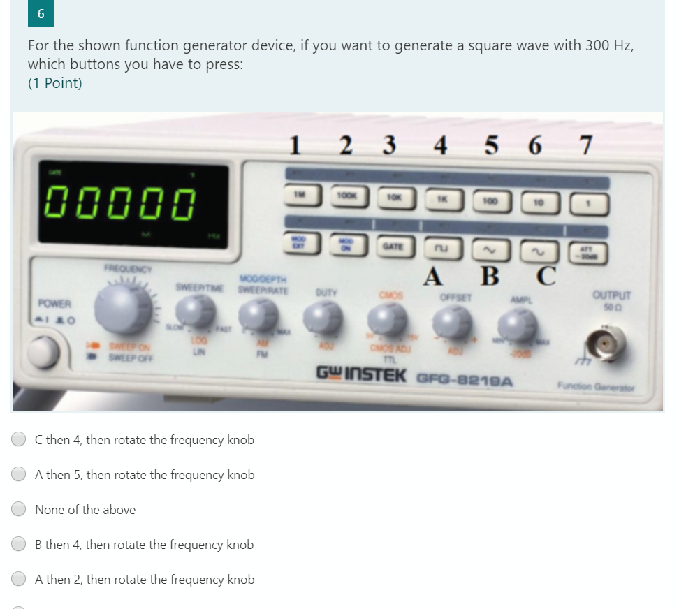 Solved 6 For the shown function generator device, if you | Chegg.com