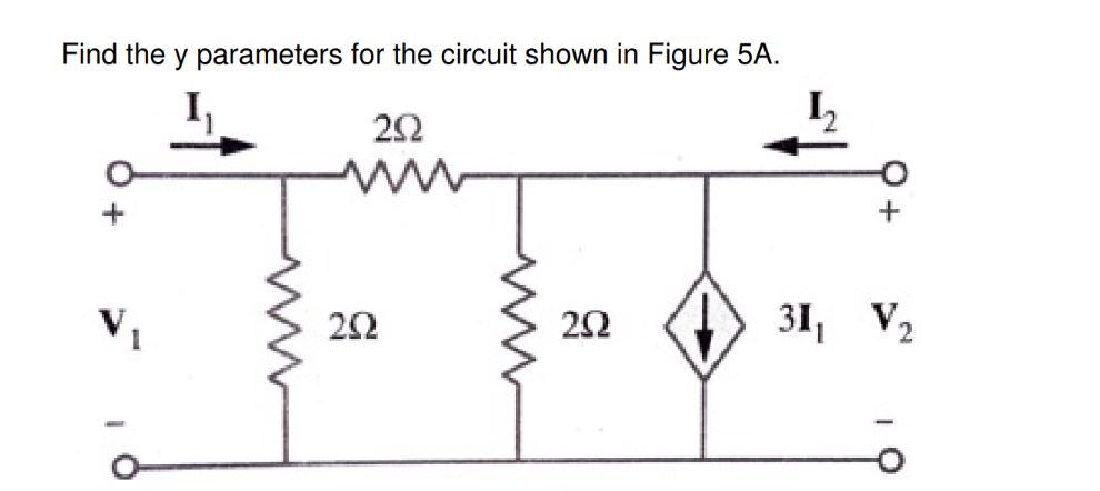 Solved Find the \( ﻿y \) ﻿parameters for the circuit shown | Chegg.com