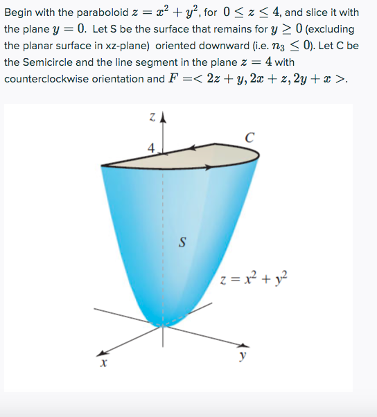 Solved Begin with the paraboloid 2 = 22 + y2, for 0 0 | Chegg.com