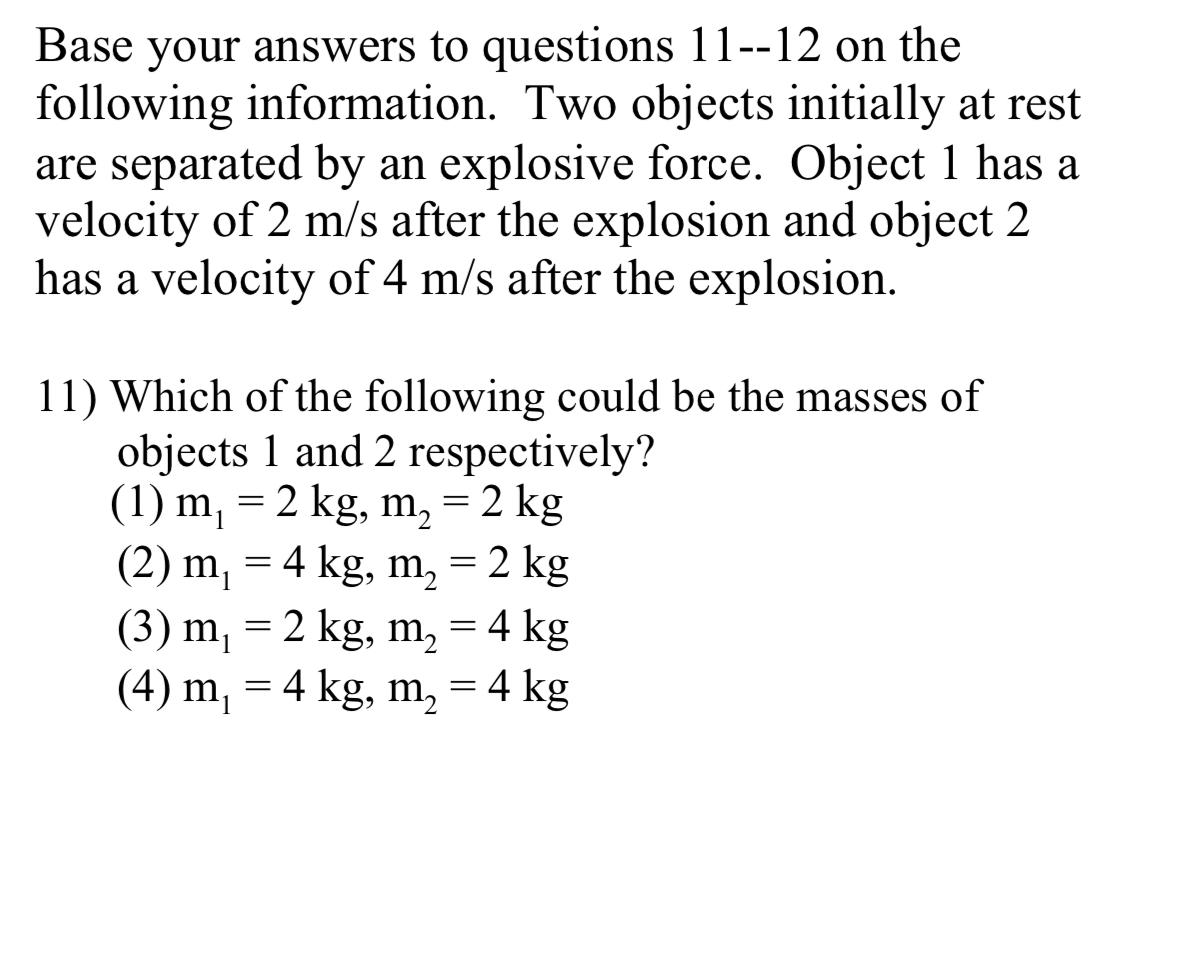 Solved Base your answers to questions 11--12 on the | Chegg.com