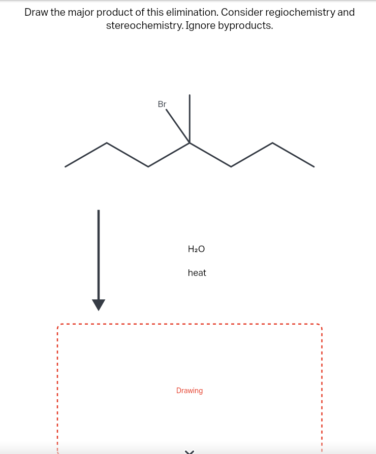 Solved Draw the major product of this elimination. Consider