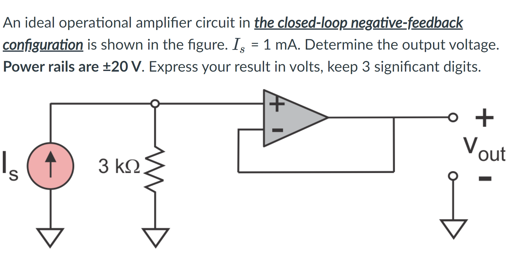 Solved An ideal operational amplifier circuit in the | Chegg.com