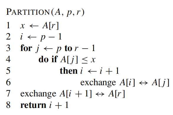 QUICKSORT(A,p,r) if p | Chegg.com