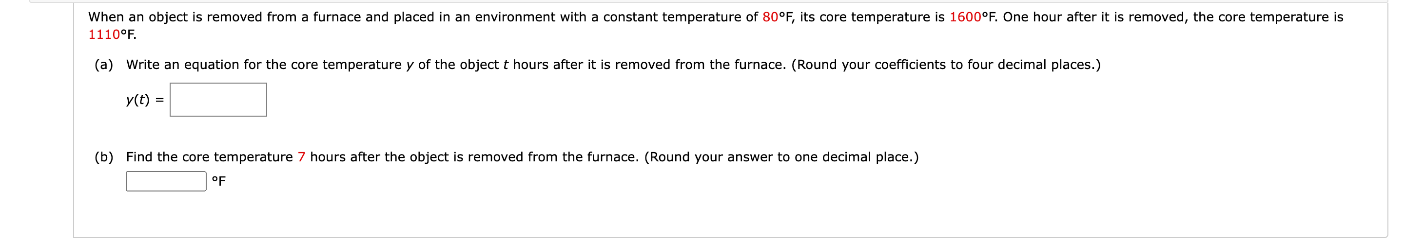 Solved When an object is removed from a furnace and placed | Chegg.com