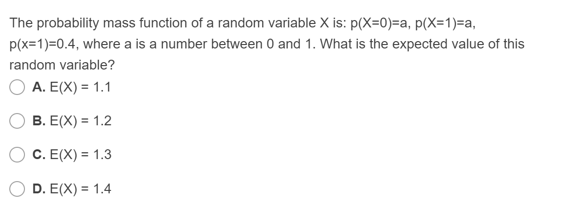 Solved The probability mass function of a random variable X | Chegg.com