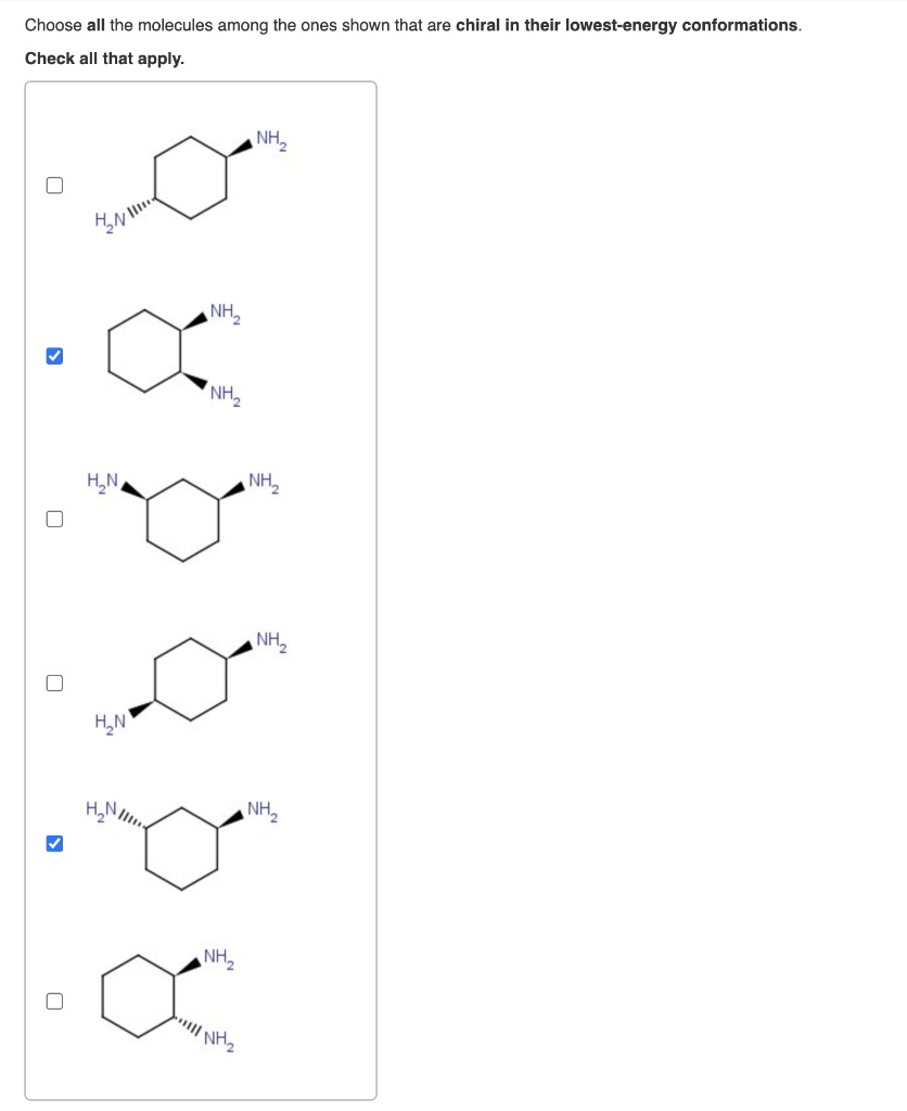 Solved Choose all the molecules among the ones shown that | Chegg.com
