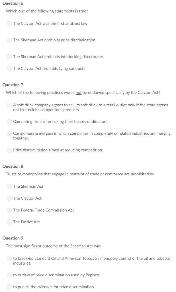 Solved Question 6 Which one of the following statements is | Chegg.com