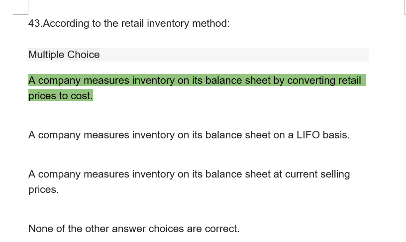 Solved 36.For companies that use FIFO or average cost, | Chegg.com