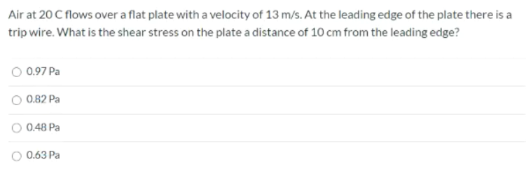 Solved Air at 20 C flows over a flat plate with a velocity | Chegg.com