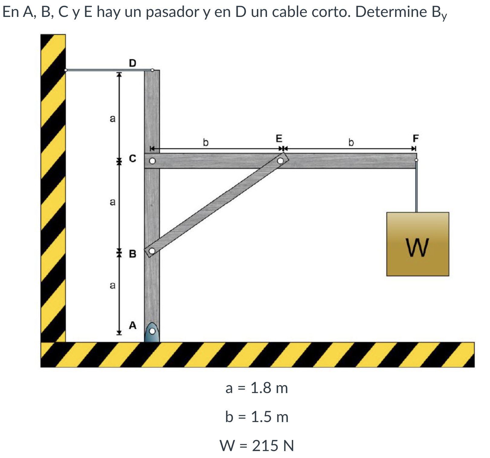 Solved En A,B,C Y E Hay Un Pasador Y En D Un Cable Corto. | Chegg.com