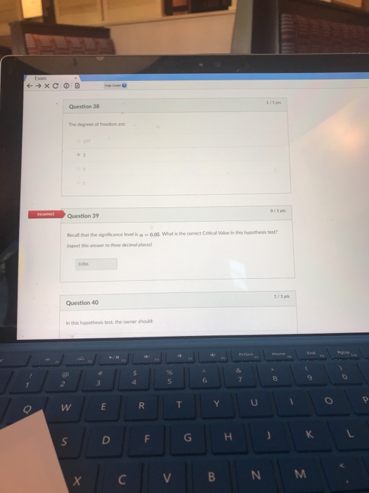Solved Exam For Questions 31 through 41, consider the | Chegg.com