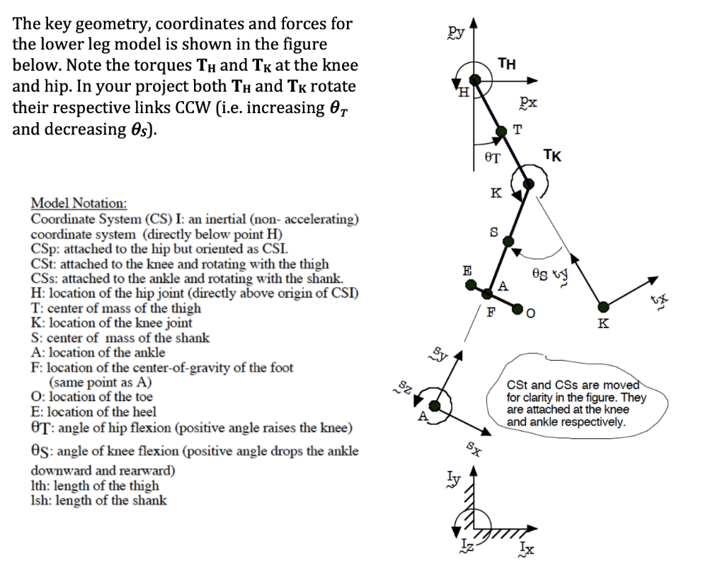 Solved The key geometry, coordinates and forces for the | Chegg.com