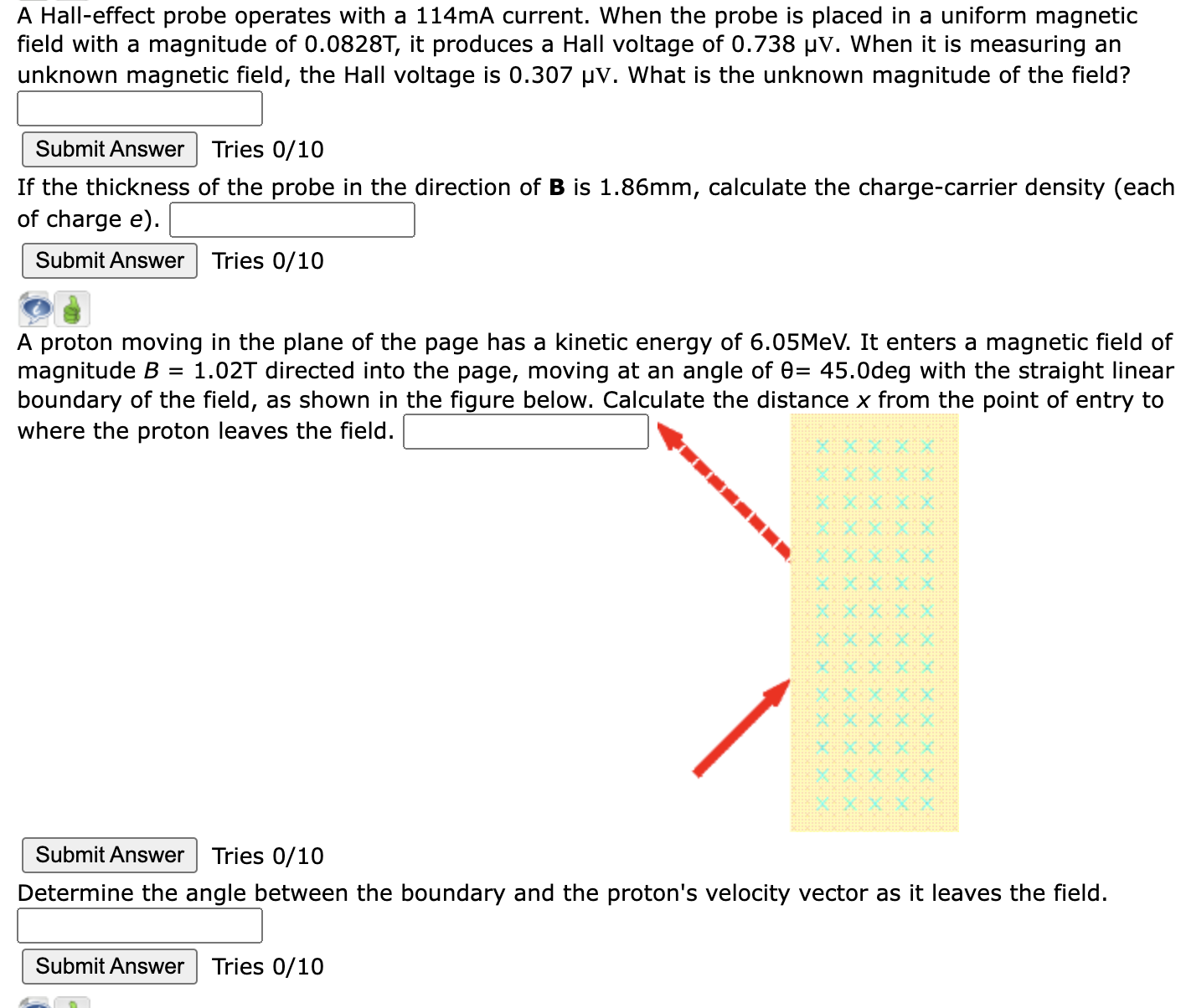 Solved A Halleffect probe operates with a 114 mA current.