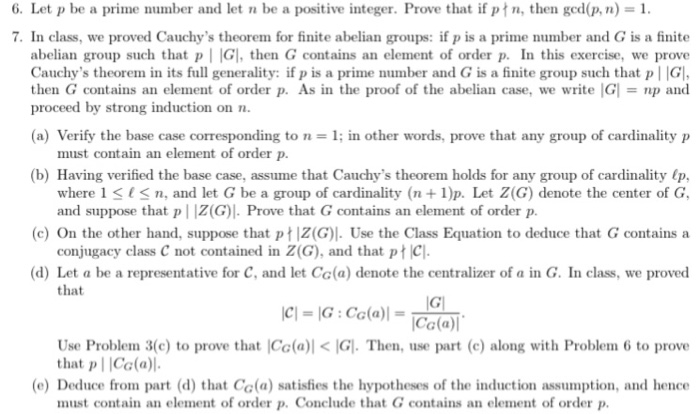 Solved 6. Let p be a prime number and let n be a positive | Chegg.com