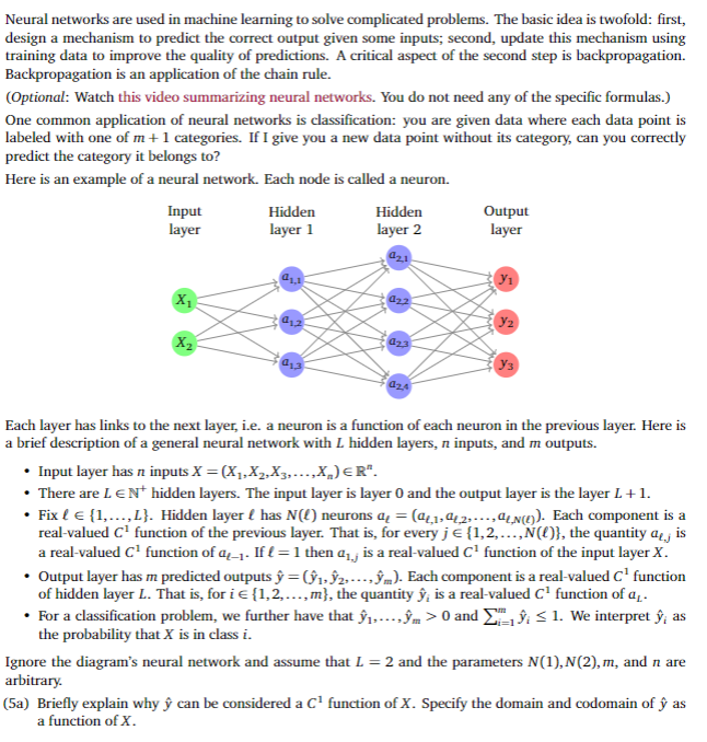 Solved Neural networks are used in machine learning to | Chegg.com