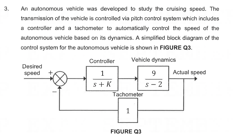 Solved An Autonomous Vehicle Was Developed To Study The | Chegg.com