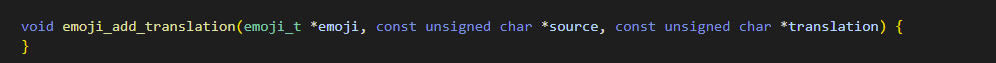 Solved - void emoji_add_translation(emoji_t *emoji, const | Chegg.com