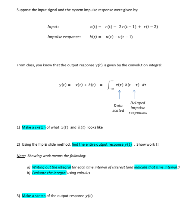 Solved Suppose The Input Signal And The System Impulse Chegg Solved Suppose The Input Signal And The System Impulse Chegg