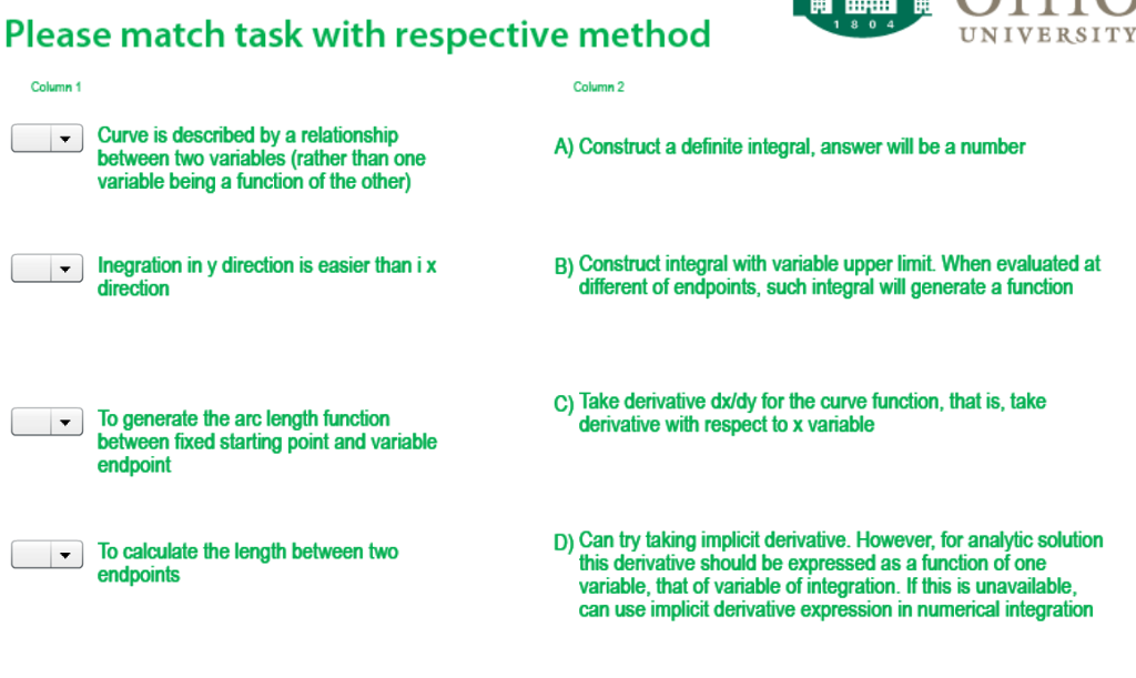 Solved 1 8 04 Please match task with respective method | Chegg.com