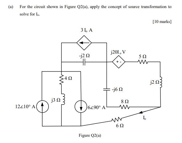 Solved (a) For The Circuit Shown In Figure Q2(a), Apply The | Chegg.com