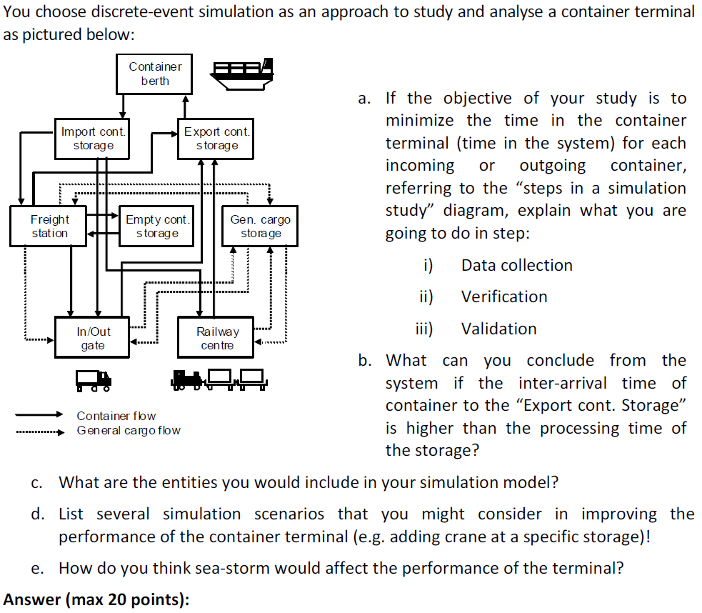 Solved You choose discrete-event simulation as an approach | Chegg.com