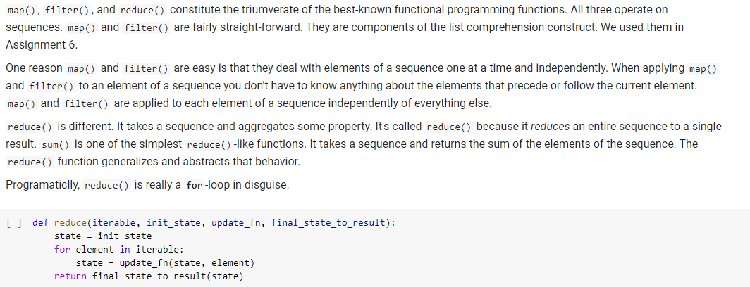 Solved Write and explain a function that uses reduce() to | Chegg.com
