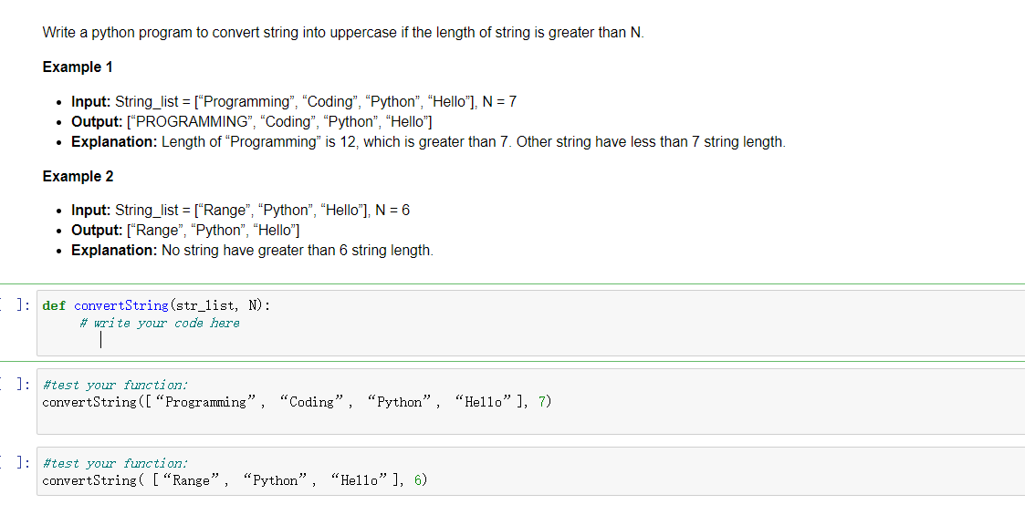 Solved Write a python program to convert string into | Chegg.com
