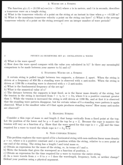 Solved . SIMPLE HARMONIC OSCILLATOR PROBLEM Consider a | Chegg.com