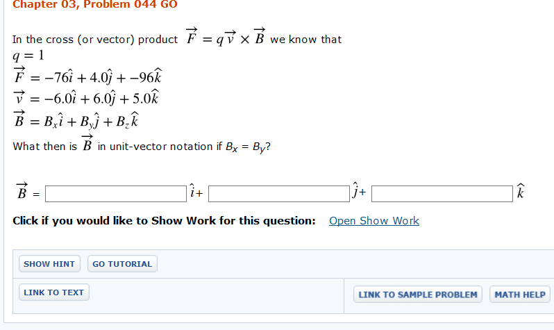 Solved Chapter 03 Problem 044 Go In The Cross Or Vector Chegg Com