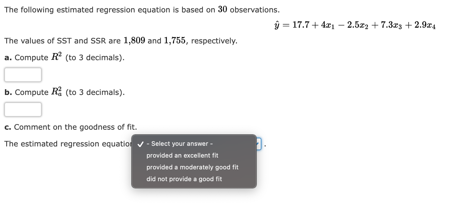 Solved The Following Estimated Regression Equation Is Based | Chegg.com