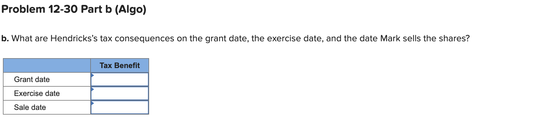 Solved Required information Problem 12-30 (LO 12-2) (Algo) | Chegg.com