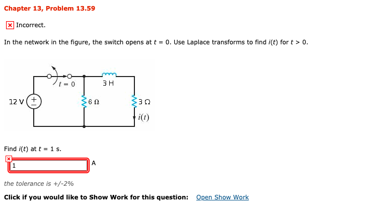Solved Chapter 13, Problem 13.35 (Circuit Solution) ] Your | Chegg.com