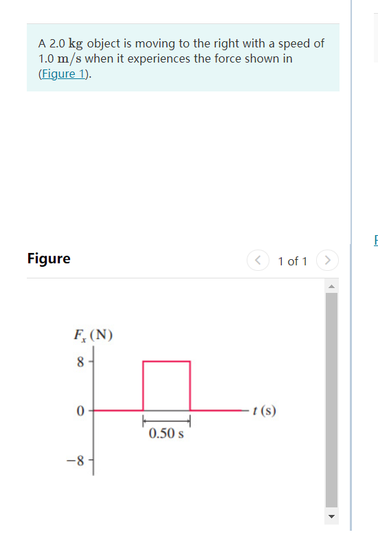 Solved 1. What are the object’s speed and direction after | Chegg.com