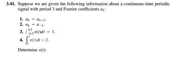 Solved 3.41. ﻿Suppose we are given the following information | Chegg.com