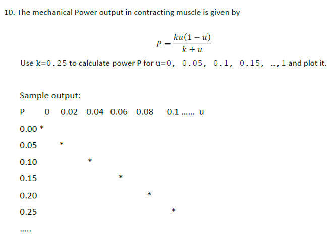 Solved 10. The mechanical Power output in contracting muscle | Chegg.com