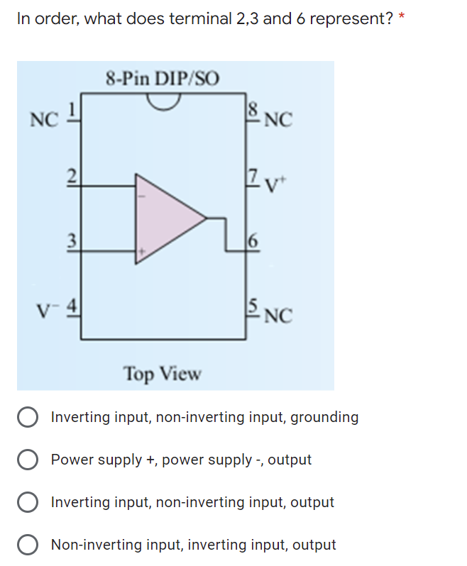 Solved In order, what does terminal 2,3 and 6 represent? * | Chegg.com