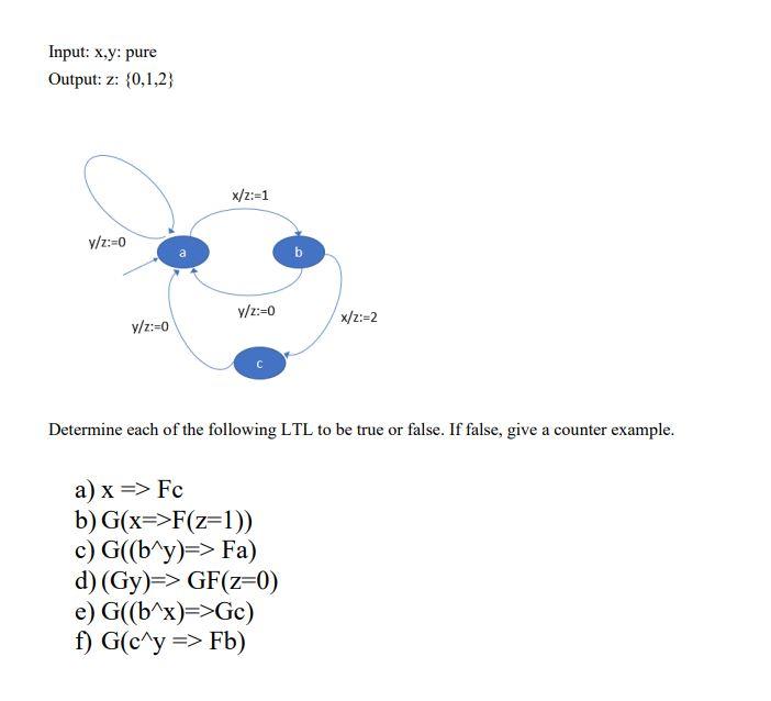 Input X Y Pure Output Z 0 1 2 X Z 1 V Z 0 Chegg Com