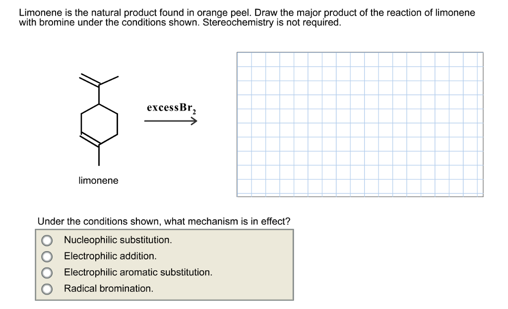 Solved Limonene Is The Natural Product Found In Orange Peel. | Chegg ...