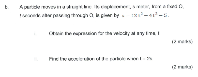 Solved B. A Particle Moves In A Straight Line. Its | Chegg.com