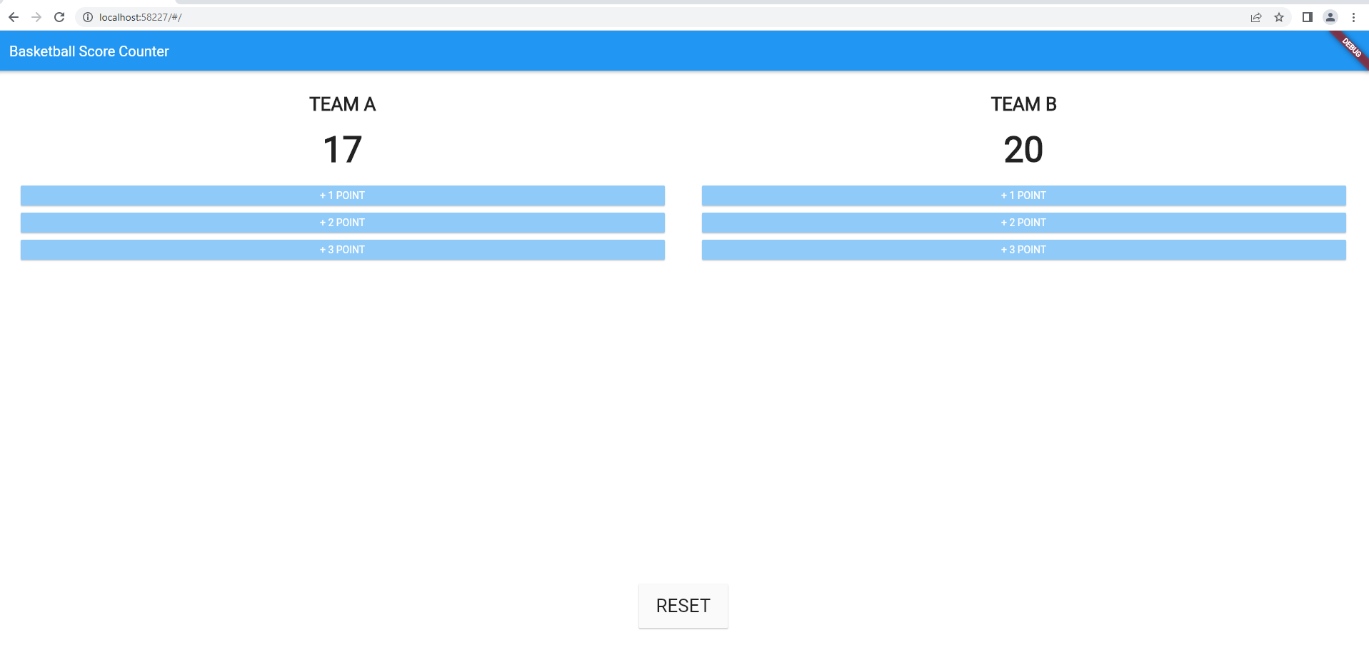 Solved ←→C (i) localhost58227/\/ Basketball Score Counter