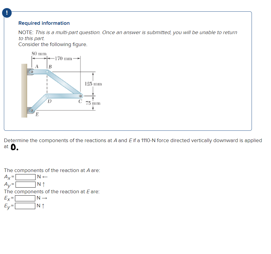 Solved Determine the components of the reactions at A and E | Chegg.com